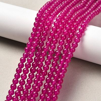Natural & Dyed Malaysia Jade Bead Strands G-A146-4mm-A15-1