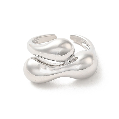 Brass Open Cuff Rings RJEW-P098-05P-1