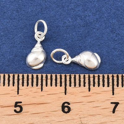 925 Sterling Silver Shell Shape Charms STER-I023-01S-03-1