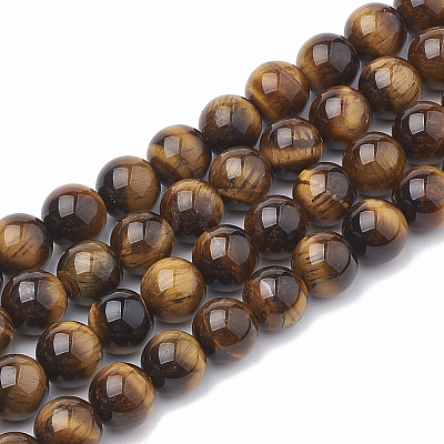 Natural Tiger Eye Beads Strands X-G-S333-10mm-001-1
