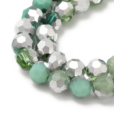 Electroplate Glass Beads Strands EGLA-P048-B-1