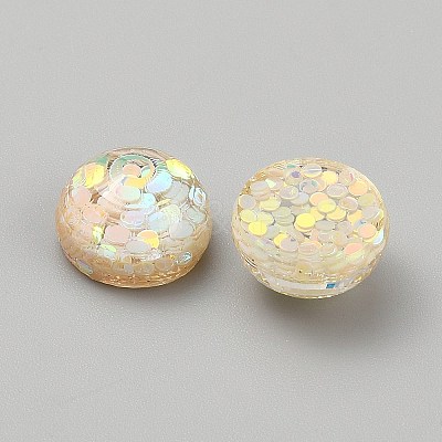 Transparent Resin Cabochons RESI-WH0038-47E-1