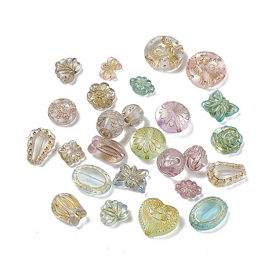 Transparent Acrylic Beads OACR-H019-37-1