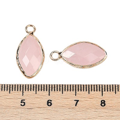 Natural Rose Quartz Faceted Pendants G-G193-01G-08-1