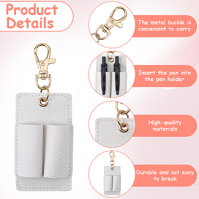 3Pcs PU Keychains KEYC-CL0001-49B-1