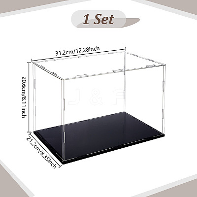 Transparent Plastic Minifigures Display Case ODIS-WH0043-144B-1