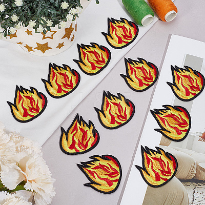 14Pcs Polyester Clothing Patches DIY-CY0003-57-1