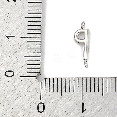 304 Stainless Steel Letter Connector Charms STAS-M108-01P-16-1