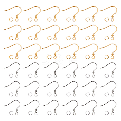 200Pcs 2 Style 304 Stainless Steel Earring Hooks DIY-UN0003-80-1