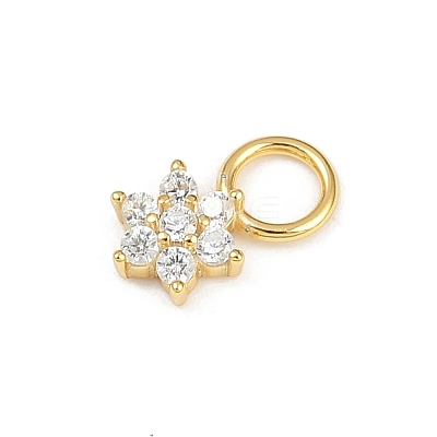 925 Sterling Silver Micro Pave Clear Cubic Zirconia Charms STER-G048-01G-04-1