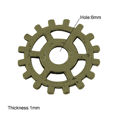 Tibetan Style Alloy Steampunk Pendants TIBEP-AB5006-AB-FF-1