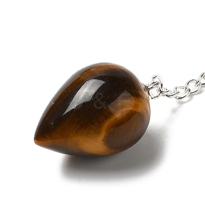 Natural Tiger Eye Dowsing Pendulums G-R492-01S-04-1