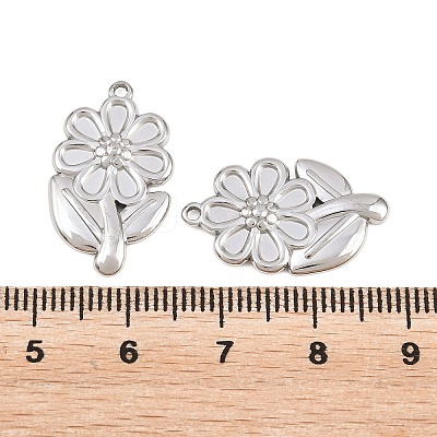 304 Stainless Steel Pendant Setting for Enamel STAS-L317-18P-1