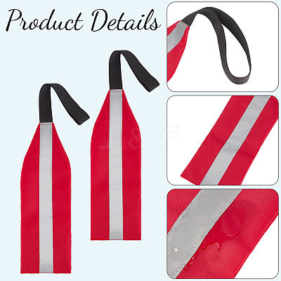 2Pcs Oxford Fabric Reflective Safety Flag for Kayaks AJEW-GF0014-19C-1