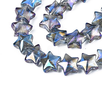 Electroplate Glass Beads Strand EGLA-S188-18-B02-1