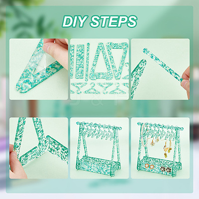 Transparent Acrylic Earring Display Stand EDIS-HY0001-03A-1