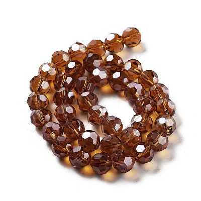 Electroplate Transparent Glass Beads Strands EGLA-A035-T10mm-A04-1