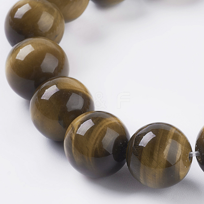 Natural Tiger Eye Beads Strands G-C076-12mm-1B-1