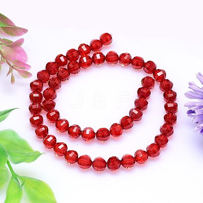 Faceted Round Imitation Austrian Crystal Bead Strands G-M182-8mm-06A-1