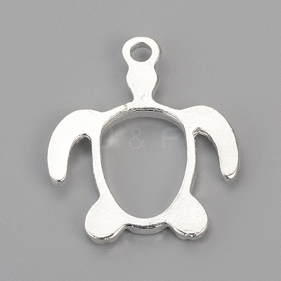 Alloy Open Back Bezel Pendants X-PALLOY-R098-62S-1