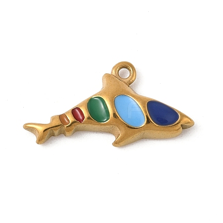 304 Stainless Steel Enamel Pendants STAS-Z153-09G-01-1
