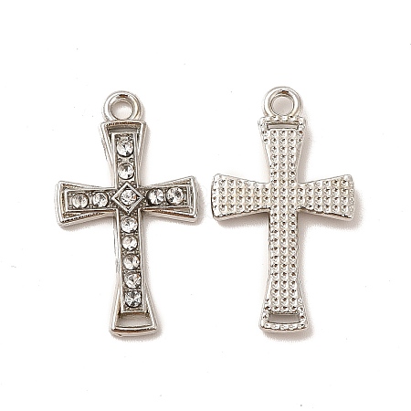 Alloy with Crystal Rhinestone Pendants ALRI-M019-04P-1