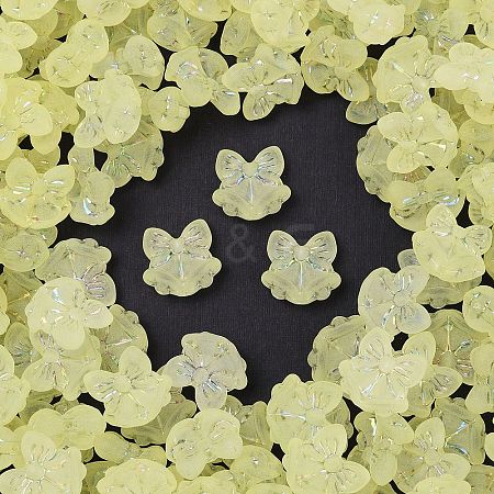 Frosted Transparent Acrylic Beads OACR-P029-18B-03-1