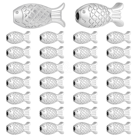 30Pcs 304 Stainless Steel Beads STAS-UN0064-04-1