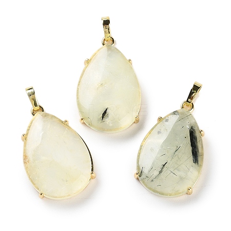 Natural Prehnite Pendants G-U002-01G-H-1