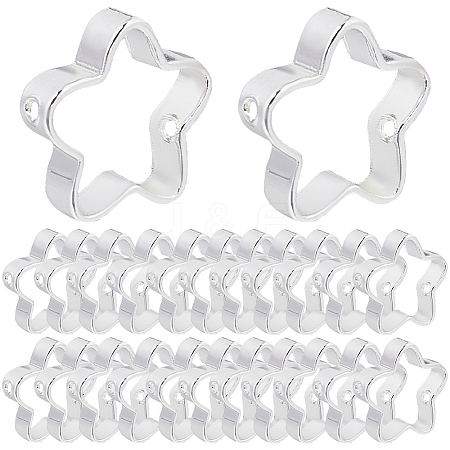 100Pcs Rack Plating Brass Bead Frames KK-SP0002-26S-1