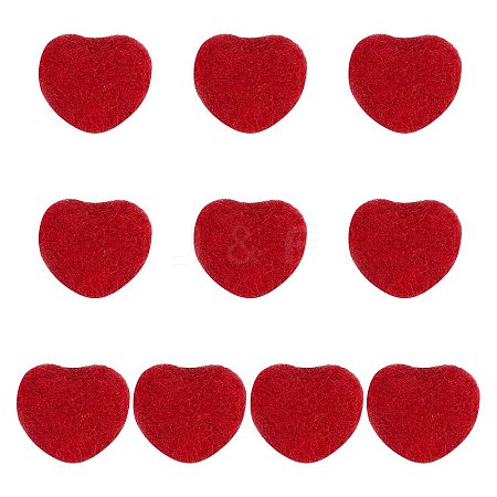 10Pcs Wool Felt Cabochons AJEW-SC0001-48-1
