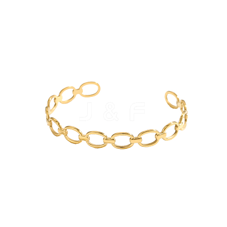 304 Stainless Steel Cuff Bangles STAS-OY006-81G-2-1