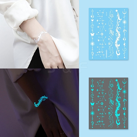 Luminous Removable Temporary Water Proof Tattoos Paper Stickers PW-WG69616-03-1