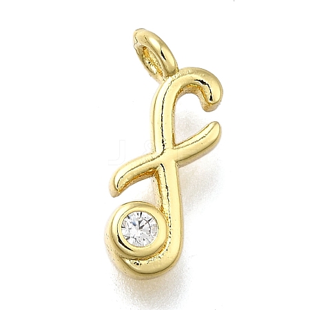 Brass Micro Pave Cubic Zirconia Pendants KK-B132-12G-F-1