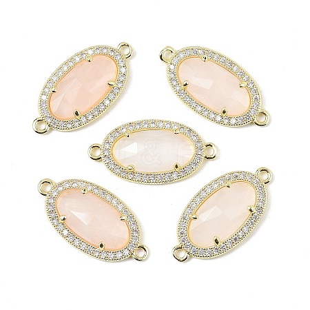 Natural Rose Quartz Faceted Oval Links G-B126-06G-08-1