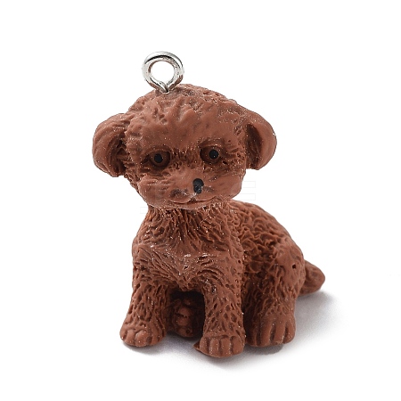 Opaque Resin Dog Pendants RESI-P033-A04-1
