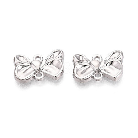 Alloy Bowknot Links Connector Charms PALLOY-T091-35P-1