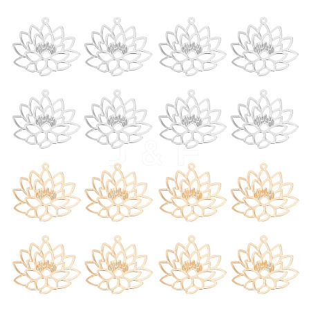 60Pcs 2 Styles Long-Lasting Plated Brass Pendants KK-HY0003-73-1