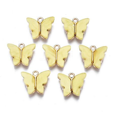 Alloy Acrylic Pendants LS-X-ENAM-R136-01D-1