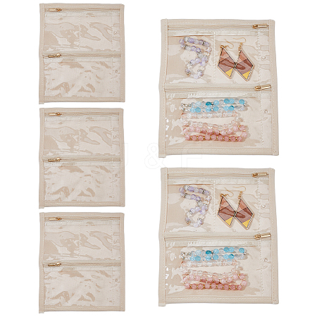 Portale Travel Velvet and PVC Loose Leaf Binder Jewelry Bags AJEW-WH0673-27B-1