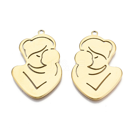 Ion Plating(IP) 201 Stainless Steel Pendants STAS-N098-070LG-1