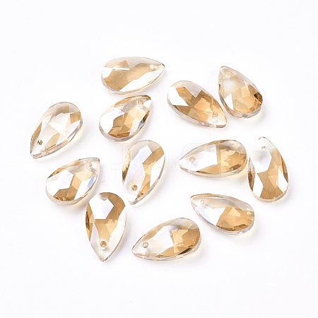 Faceted Glass Pendants GLAA-F069-S-A18-1