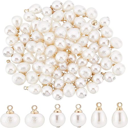 SUPERFINDINGS 90Pcs 3 Style  ABS Plastic Imitation Pearl Charms KK-FH0004-16-1