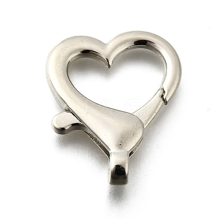 Heart Alloy Lobster Claw Clasps FIND-Q003-03P-1