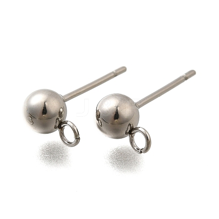 201 Stainless Steel Stud Earring Findings STAS-R156-01P-03-1