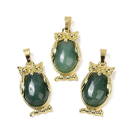 Natural Green Aventurine Pendant KK-F887-02G-04-1