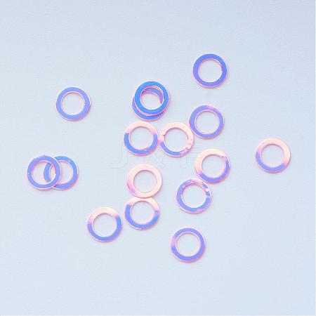 Ornament Accessories Disc Plastic Paillette Beads PVC-R017-0470-1