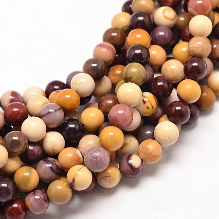 Natural Mookaite Round Bead Strands G-P072-34-12mm-1