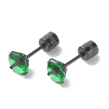 Cubic Zirconia Diamond Stud Earrings EJEW-TAC0015-20B-04-1