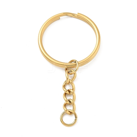 Ion Plating(IP) 304 Stainless Steel Split Key Rings KEYC-M035-02G-1